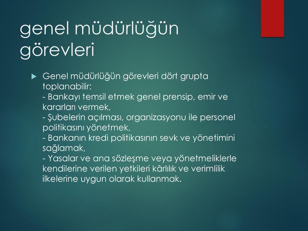 Bankalarin Organlari Genel Kurul Ppt Indir